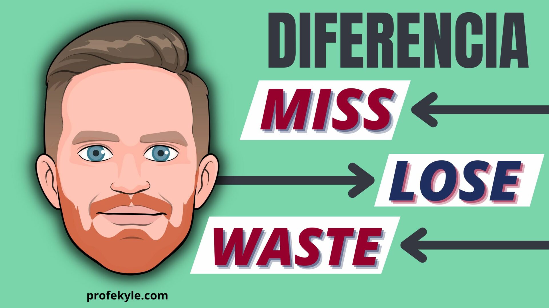 miss lose waste diferencia inglés